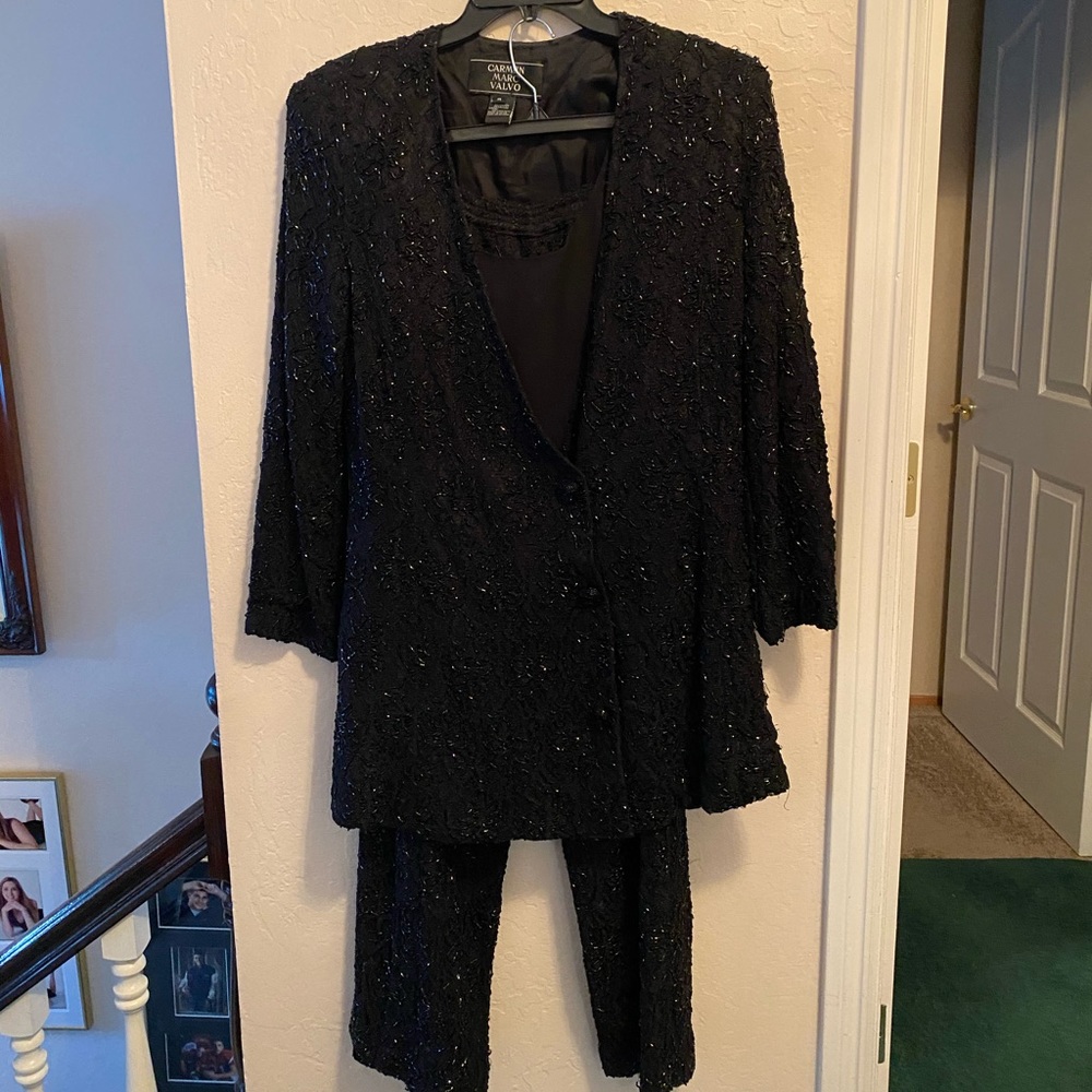 Carmen Marc Valvo 3-Piece Suit Size 14
